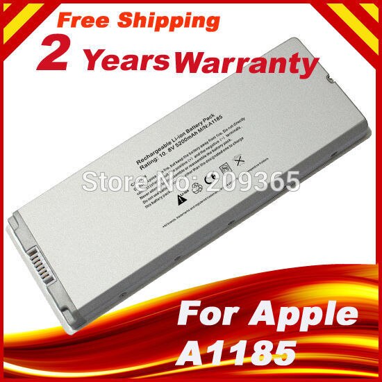 Wit 5600 Mah A1185 A1181 Laptop Batterij Voor Apple MA566 MA566FE/Een MA566G/Een MA566J/Een Voor macbook 13 "MA472 MA472B/Een MA701 MB404X