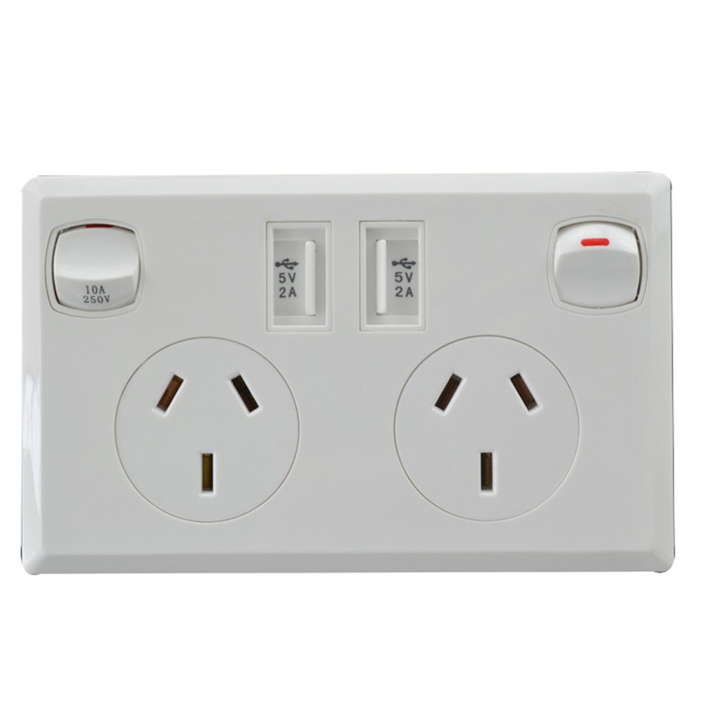 2.1A Dual USB Home Wall Supply Australian Power Kit Point Socket AU plug
