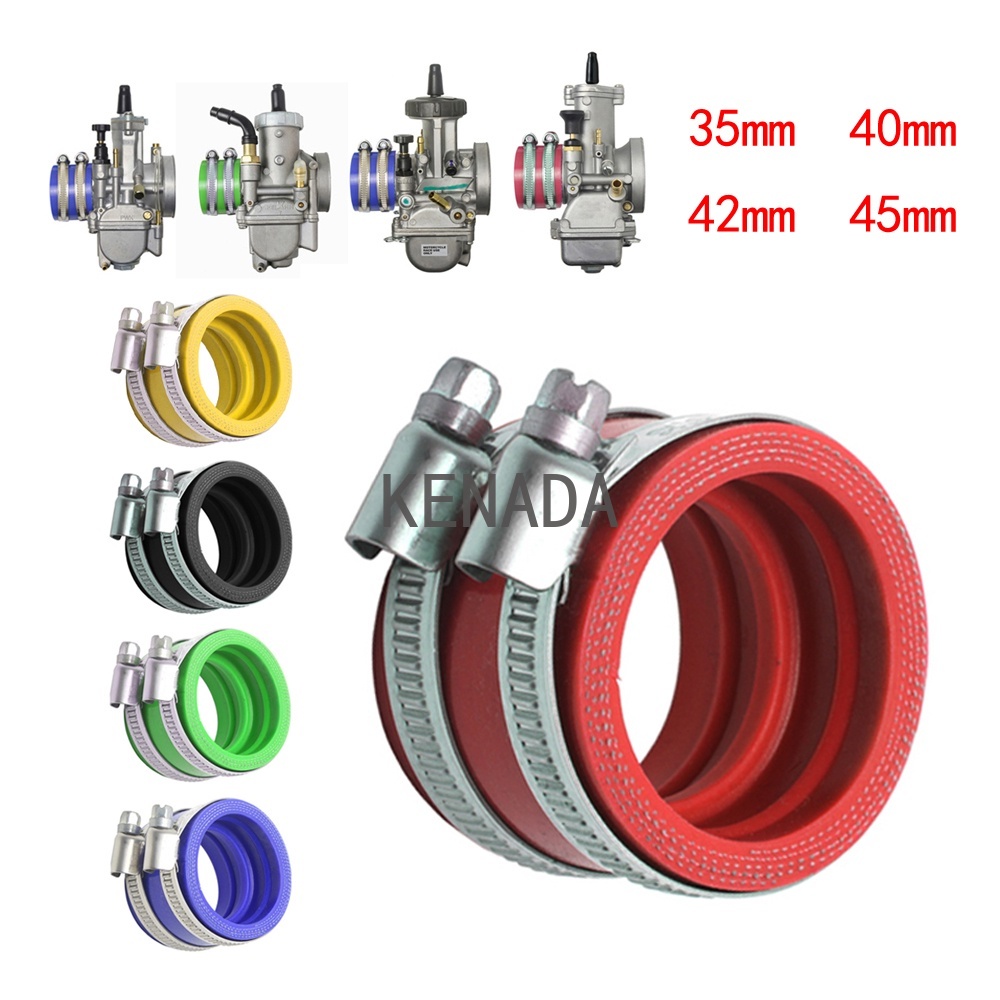 Adaptador de goma para carburador de motocicleta, 35mm, 40mm, 42mm, 45mm, tubo de entrada, accesorios de motocicleta para PWK KEIHIN OKO KOSO