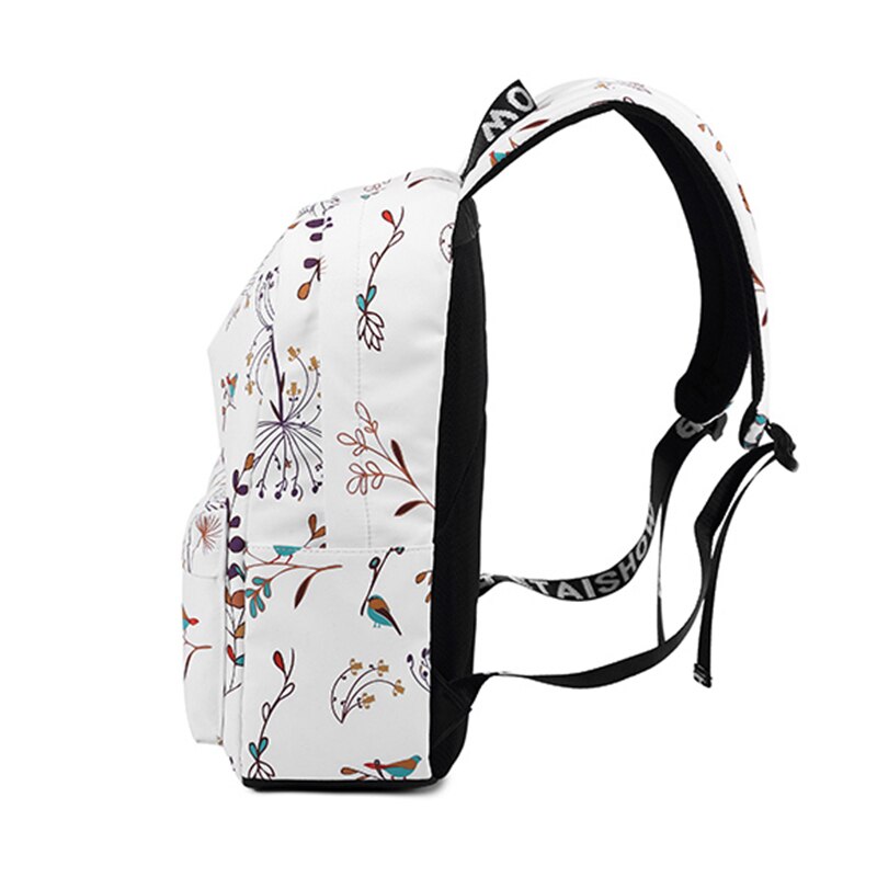 lässig Wasserdichte Frauen Rucksack Blume Druck Mädchen Hochschule Laptop Bookbags Dame Reise Bagpack