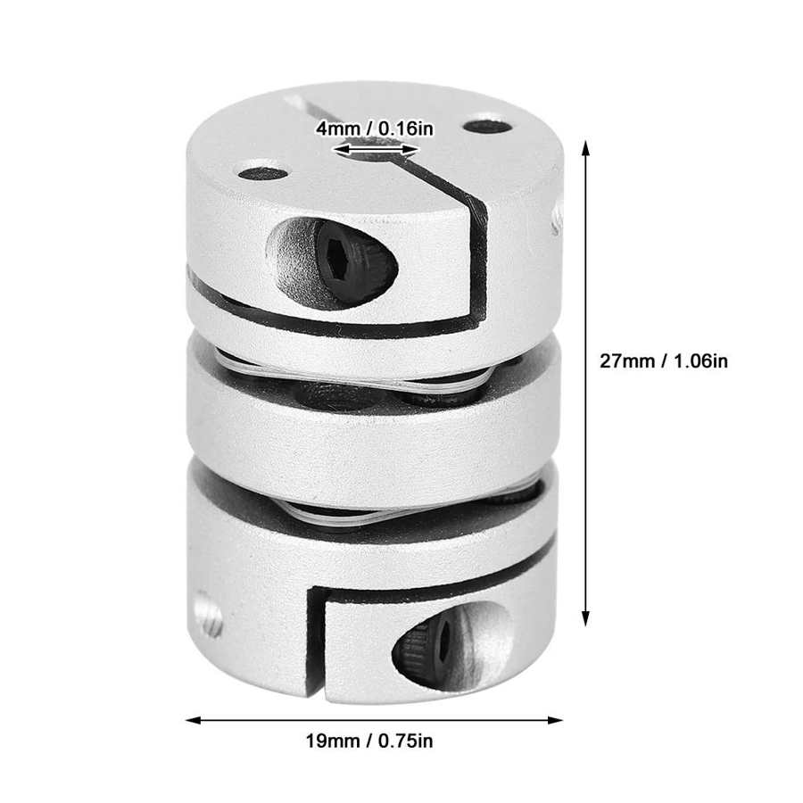 Double Diaphragm Torsion Coupling Aluminum Alloy Coupler Shaft Adapter for Motor Shaft Model Motor