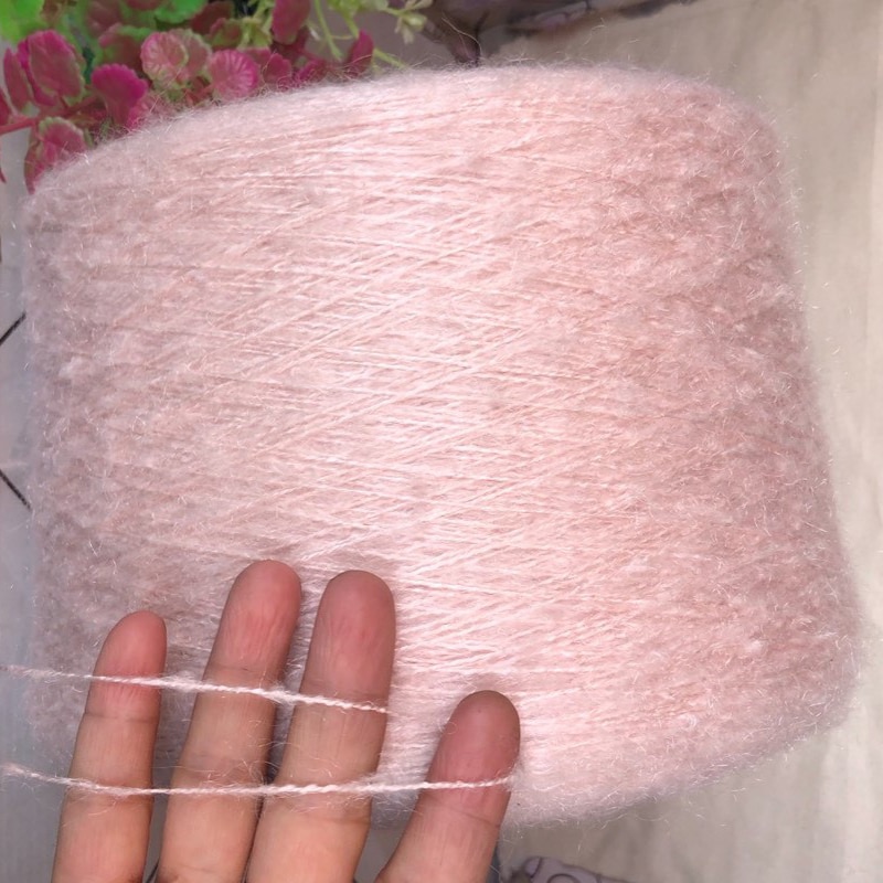 Begrænset 520g super smuk pink blød helse plys mohair garn til strikning baby økologisk akryl vævet hækletråd  x5177