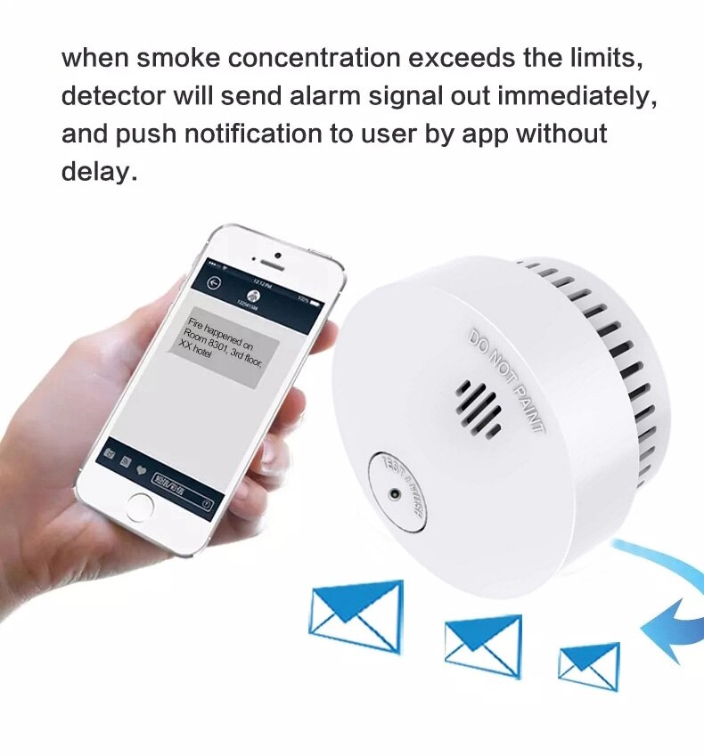 Excellent performace Personal domestic Tuya Smart life fire alarm smoke detector