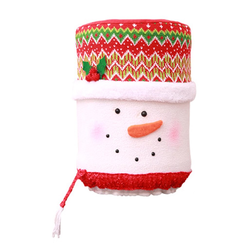 Christmas Decorations Elastic Water Bucket Cover Dispenser Drinking Fountain Decorations Cute Water Bucket Dust Cover: snowman