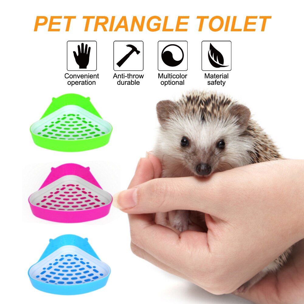 Pet Cat Corner Toilet Litter Trays Rabbit Litter Clean Box Triangle Toilet Potty Trainer Hamster Chinchilla Guinea Pig Bunny