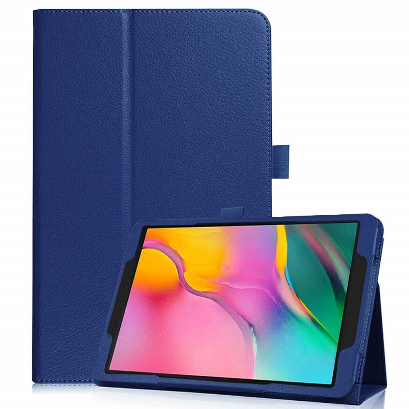 Magnético caso capa para samsung galaxy tab um 2019 10.1 "t515 couro do plutônio caso da aleta suporte folio capas para galaxy 2019 hp95 SM-T510: T510 T515 DARK BLUE