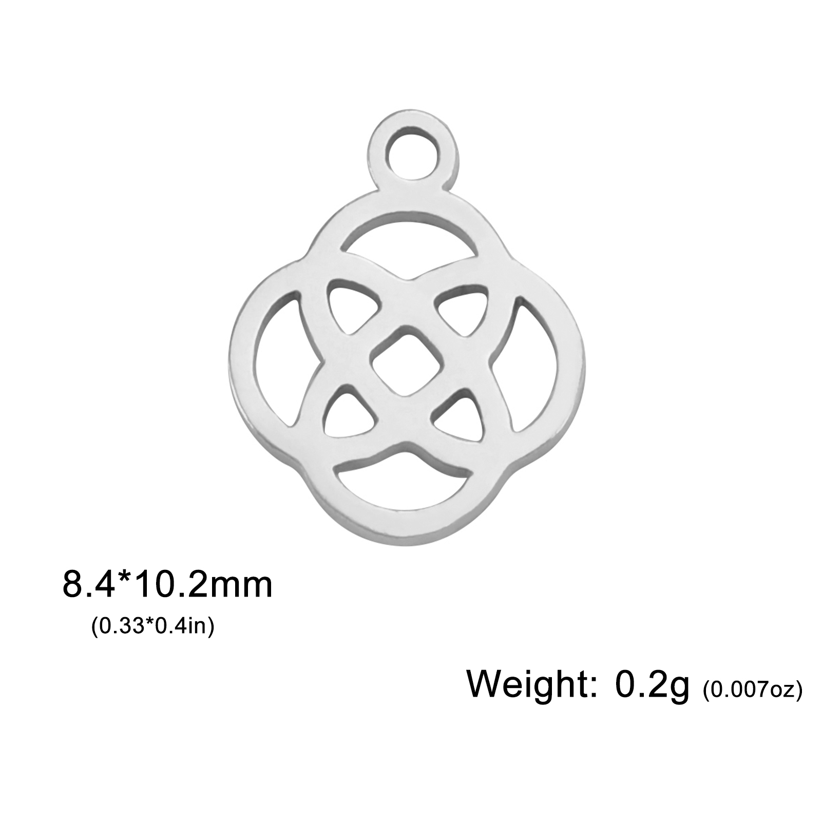 EUEAVAN-abalorios de nudo celta de acero inoxidable, 5 uds., para fabricación de joyas, colgante minimalista de flor de la vida, Egipto, mal de ojo,
