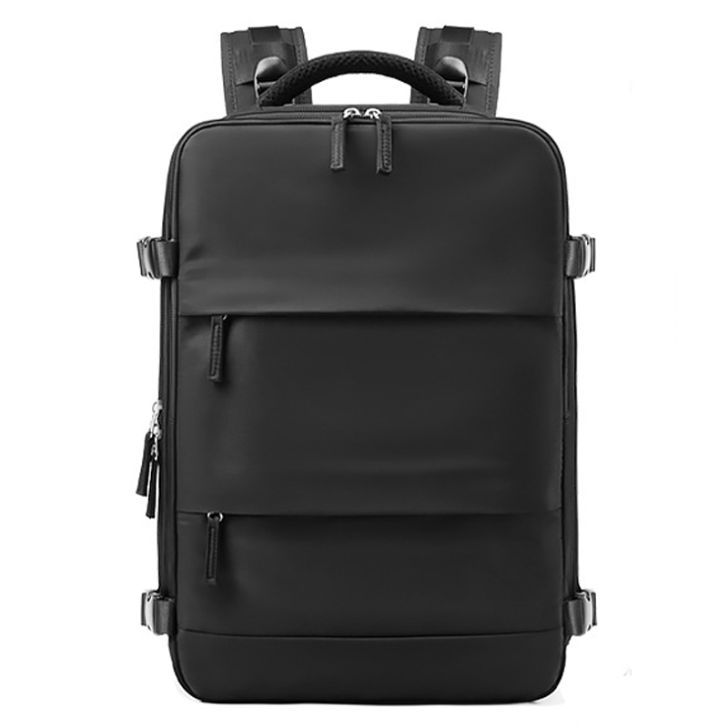 Buylor mochila de viagem feminina 16 polegadas grande capacidade multi-função mala de carregamento usb mochila de bagagem de curta distância: Preto