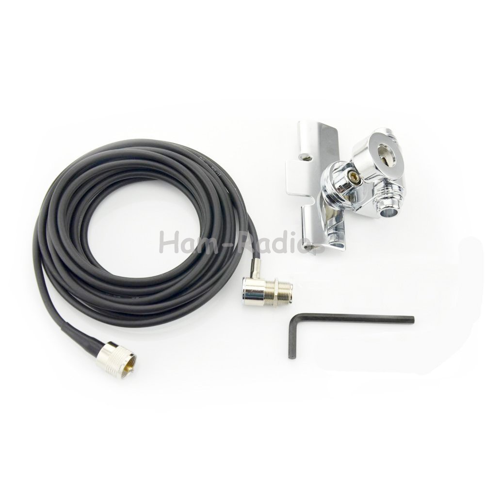Nagoya RB-400 Car Antenna Mount Bracket with RG-58U 5 Meter Cable For Mobile Car Radio QYT KT-8900D BAOJIE BJ-218 Accessories