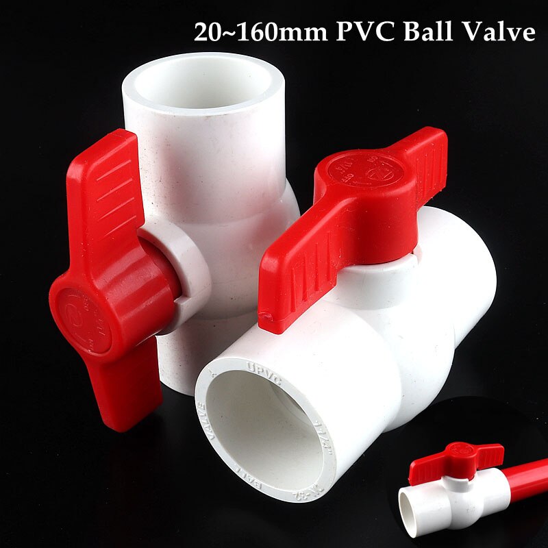 ID 20/25/32/40mm PVC Pipe Ball Valves Water Irrigation System Supply and Drainage Tube Quick Valve Water Pipe Connector Fittings
