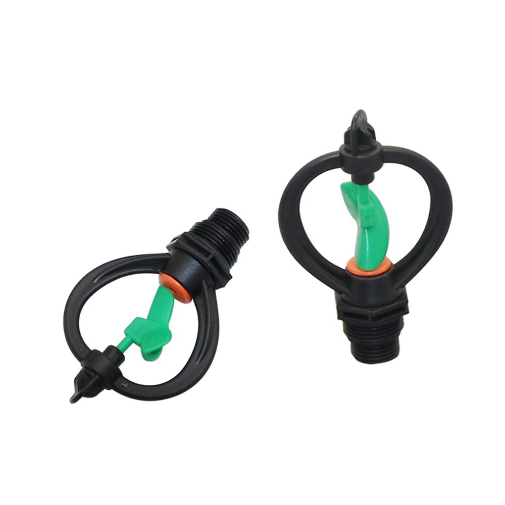 360 Degree 1/2" to 3/4" Male Thread Rotating Sprinklers Garden Agriculture Irrigation Vortex Watering Nozzles 2 Pcs