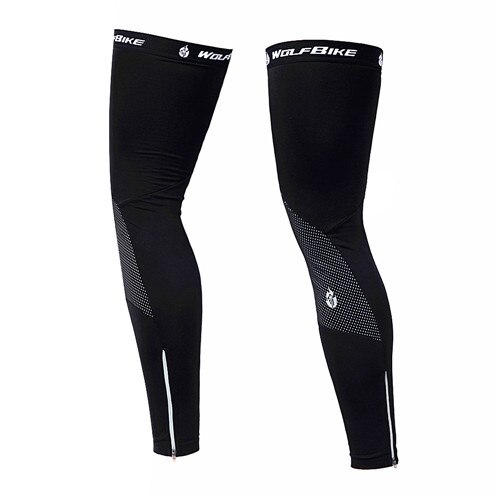 WOSAWE Unisex Thermische Fleece Fietsen Beenwarmers Winter Winddicht Mountain Racefiets Ciclismo Fiets Cyclus Riding Leggings: Black / M