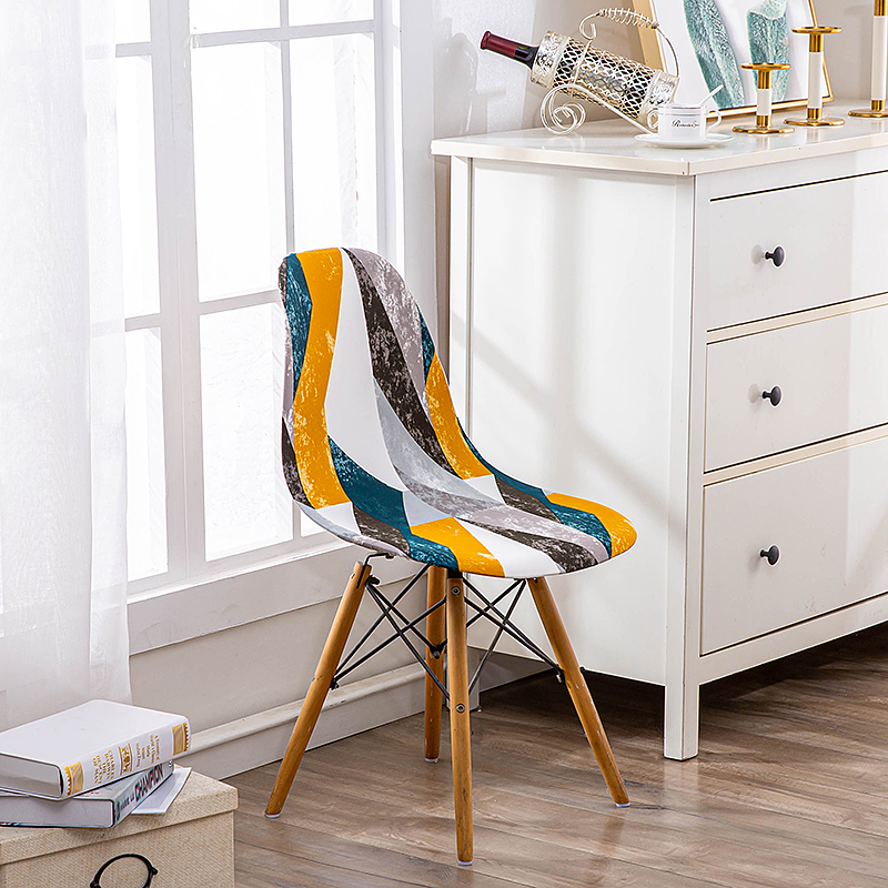 1Pc Bedrukte Eettafel En Stoelhoes Huishoudelijke Elastische Stoelhoes Eames Stoelhoes Speciaal Gevormde Stoelhoes: Bordeaux