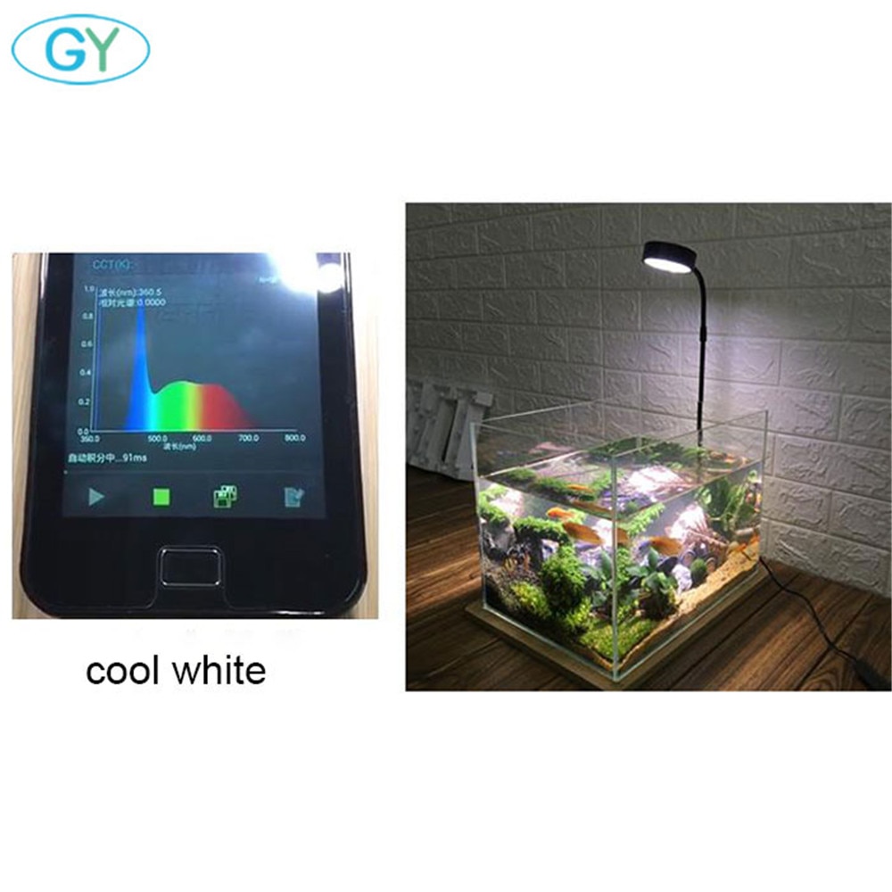 5W USB Gooseneck led plant landscape lights black silver LED Aquarium lighting 6000K Aquatic plant lights Eco-bottle lights