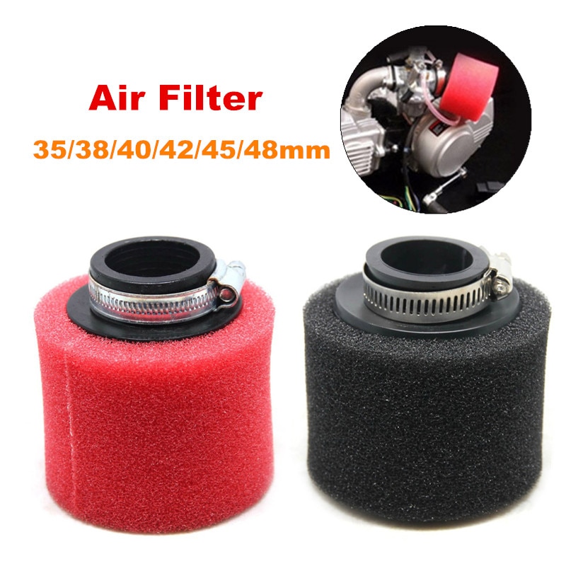 35/38/40/42/45/48mm suorakaula-sieni yleiskäyttöinen moottoripyörän ilmansuodattimen mopo 50cc-250cc mönkijän skootterin maastopyörälle