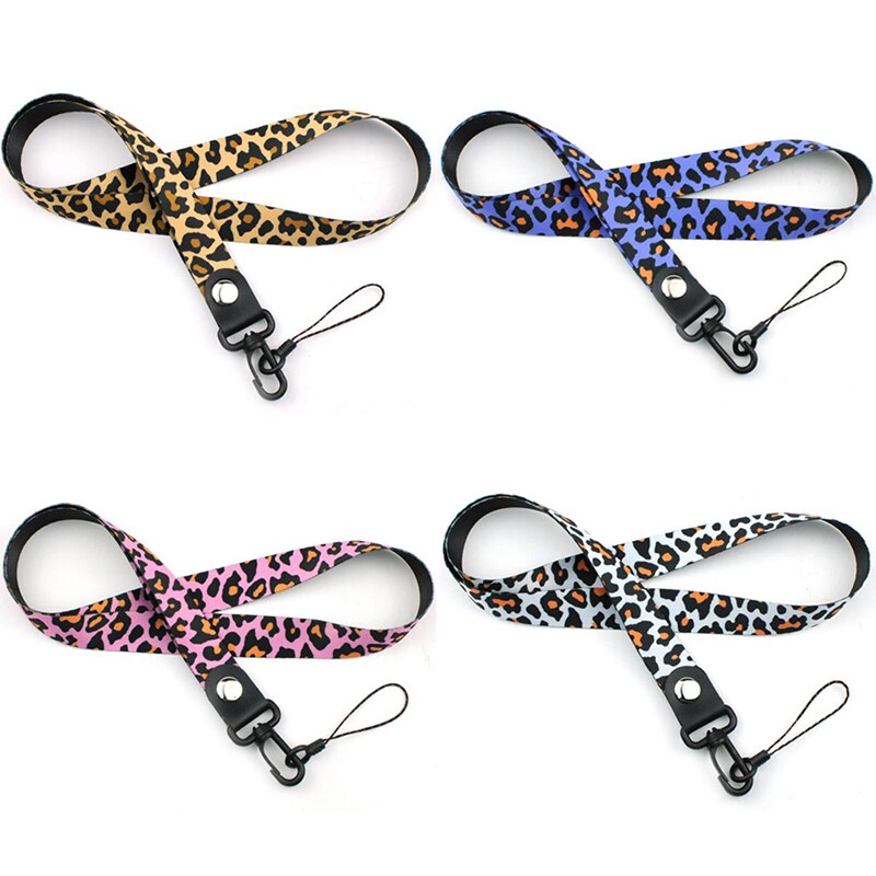 Leopard Phone Neck Straps Lanyard For Keys Cheetah ID Badge Phone Neck Phone Straps with Keyring For Smart Cellphone ID Card