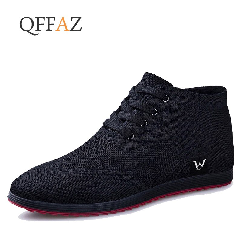 High-Top Men Shoes Breathable Men Casual Shoes Lace-Up Canvas Shoes Autumn Winter Flat Shoes Zapatillas Hombre