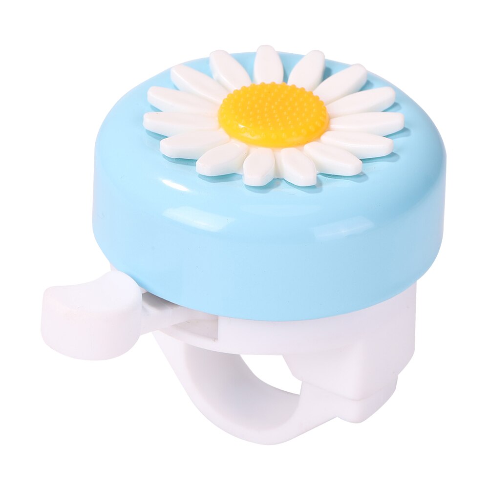 Child Bike Bell Daisy Cycling Horns Funny Mountain Bike Road Bicycle Marguerite Handlebar Horn Safety Alarm Bell for Kids: Blue and White
