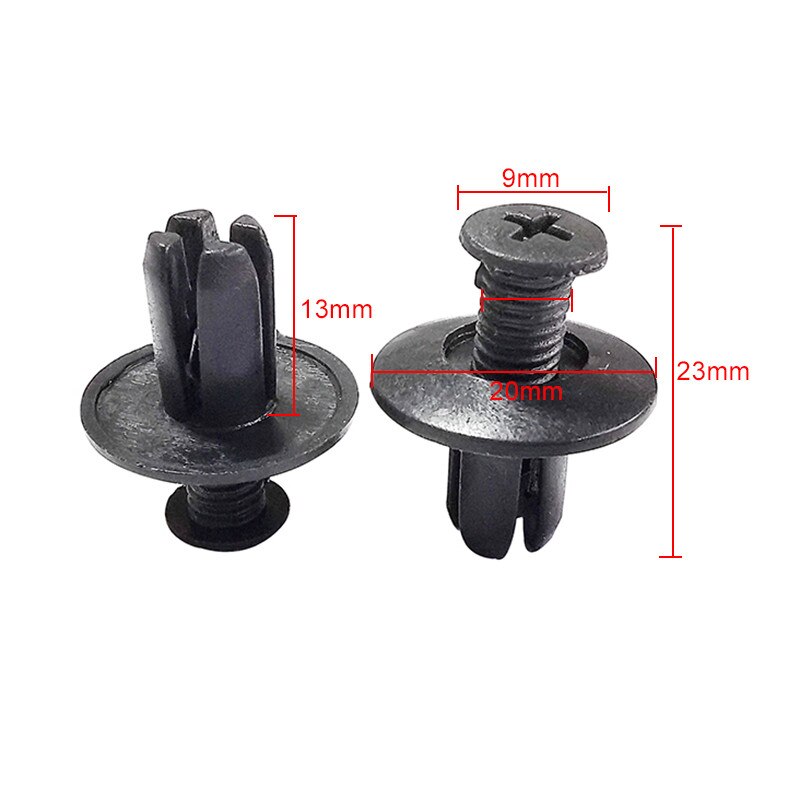 30 pièces Auto pièces réparation expansion vis pointes voiture pneus hiver intérieur extérieur décoratif boucle clous décoration de voiture: black