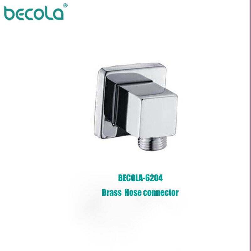 BECOLA, , cromado, accesorios para grifos de baño, oro rosa, latón, montado en la pared, Conector de manguera de ducha, Unidad de codo de pared: 6204