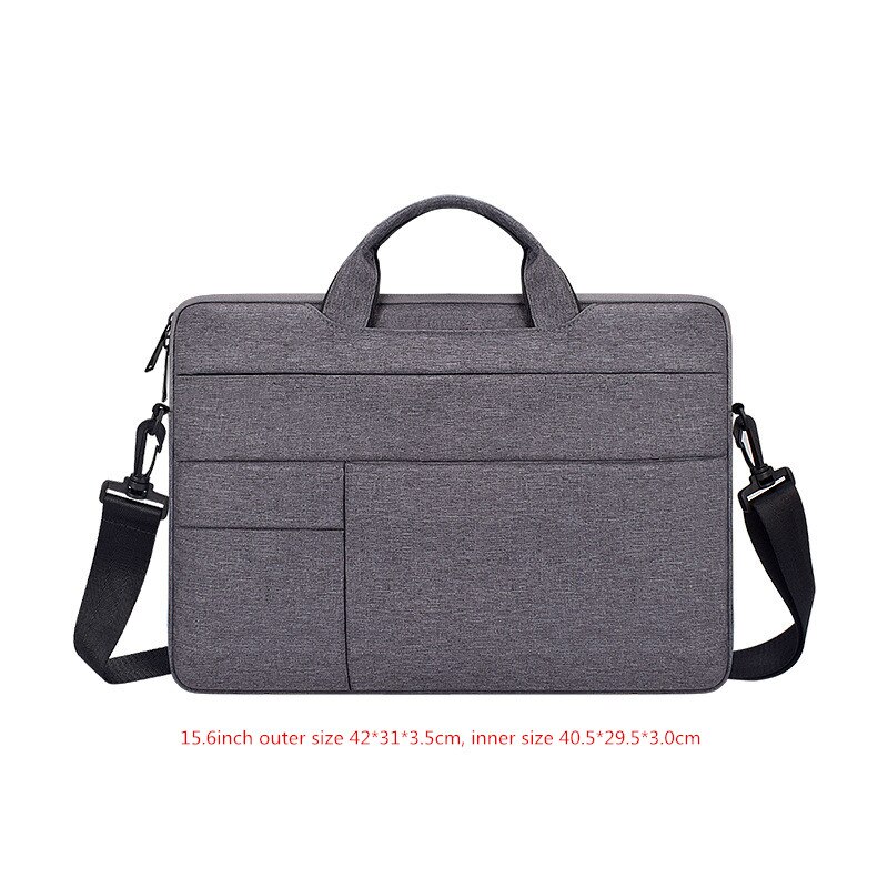 Men's Women's Briefcase Laptop Bag Seismic Waterproof Shoulder Crossbody Office Travel Business Cell Phone IPad Storage Pouch: Dark Gray XL