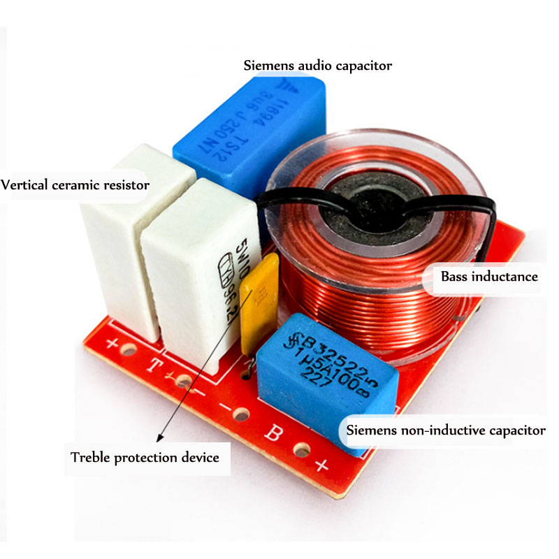 Speaker Frequency Divider Tweeter Woofer Dividers And Two Pure Copper Clips Square Junction Box Banana Socket Speaker Terminal