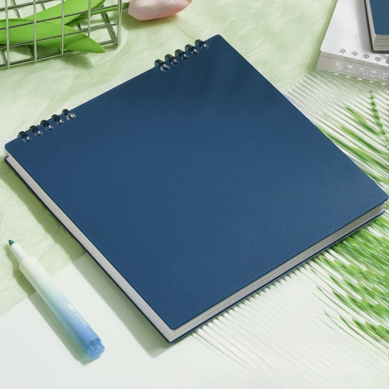 Flip Notepad Grid Notebooks B5 Diary Leaf Notebook Sketch Book Stationery Journal Writing Pads Office School Supplies: Blue