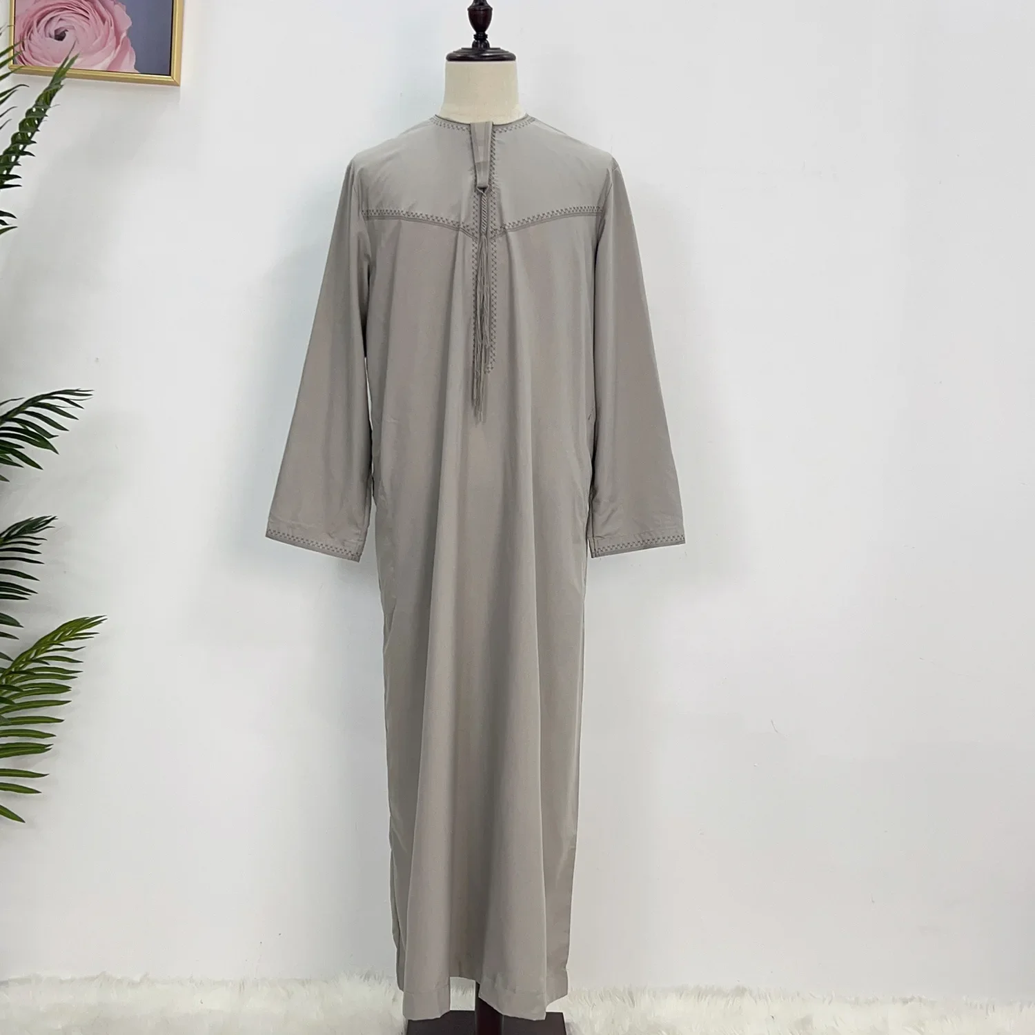 Saudi Arabische gewaad mannen moslim jurk kwastje Abaya Dubai Kaftan islamitische kleding Eid Djellaba Ramadan Jubba Thobe Daffah Dishdasha