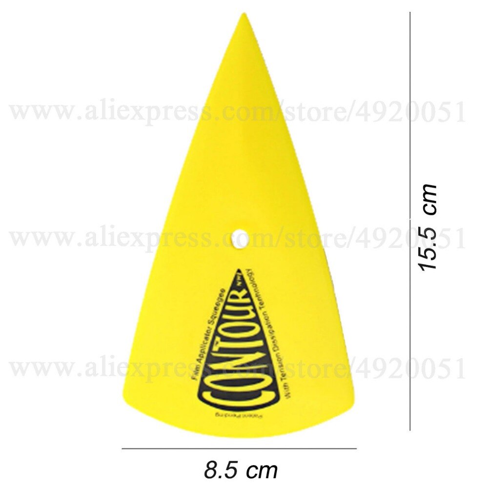 8Pcs Vinyl Folie Schraper Auto Window Tint Tool Geel Go Corner Carbon Fiber Vinyl Auto Wrap Zuigmond Accessoires 8A13