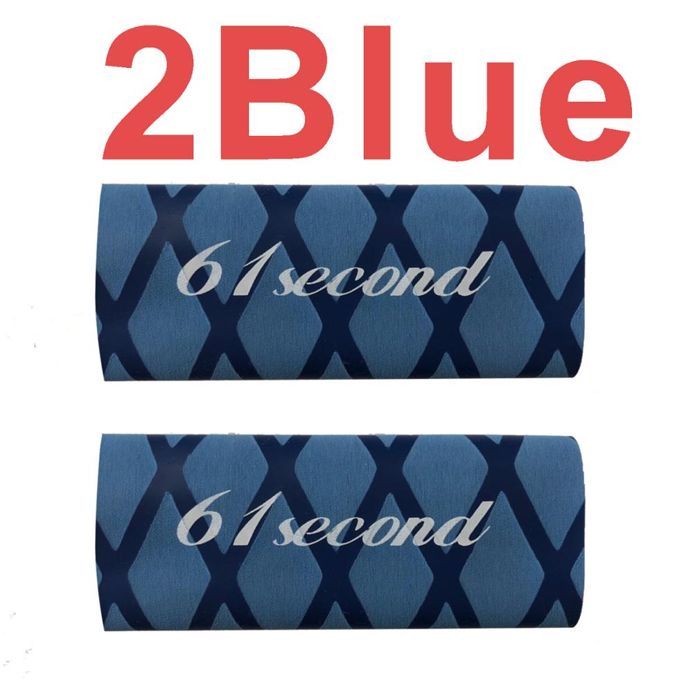 2Pcs 61 Tweede Overgrip Voor Tafeltennis Racket Handvat Tape Warmtekrimpbare Ping Pong Set Bat Grips Zweetband accessoires: 61s 2Blue