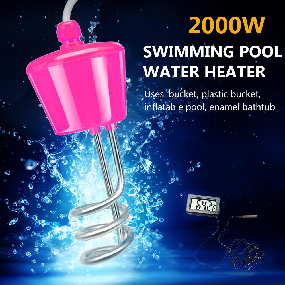 2000W Swimming Pool Water Heater Suspended Immersion Electric Water Heater Boiler for Inflatable Bathtub Pool #D0