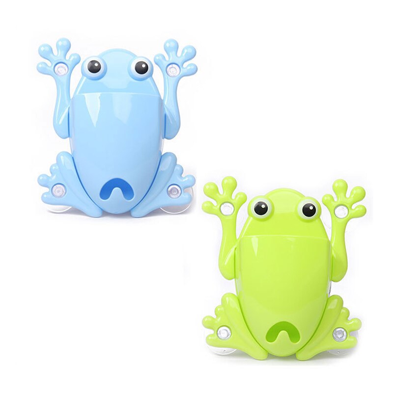 Un dessin animé ventouse grenouille porte-brosse à dents mur crochet d'aspiration porte-brosse à dents décor à la maison pour enfants accessoires de salle de bain