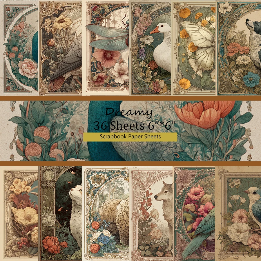 36 hojas de papel decorativo para álbum de recortes de 6 "x 6": para álbumes de recortes, origami, proyectos escolares y fabricación de tarjetas.: 3