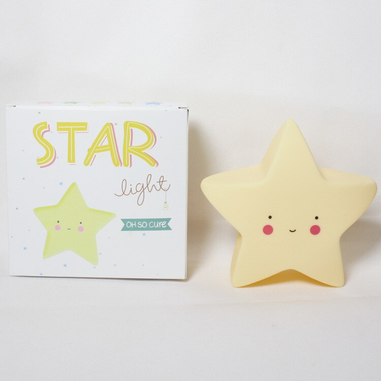 Wolken Zon Maan Sterren Eenhoorn Nachtlampje Kinderen Babyvoeding Decoratie Nachtlampje Soft Toy Dat Gloeit Gloeiende Pop: F