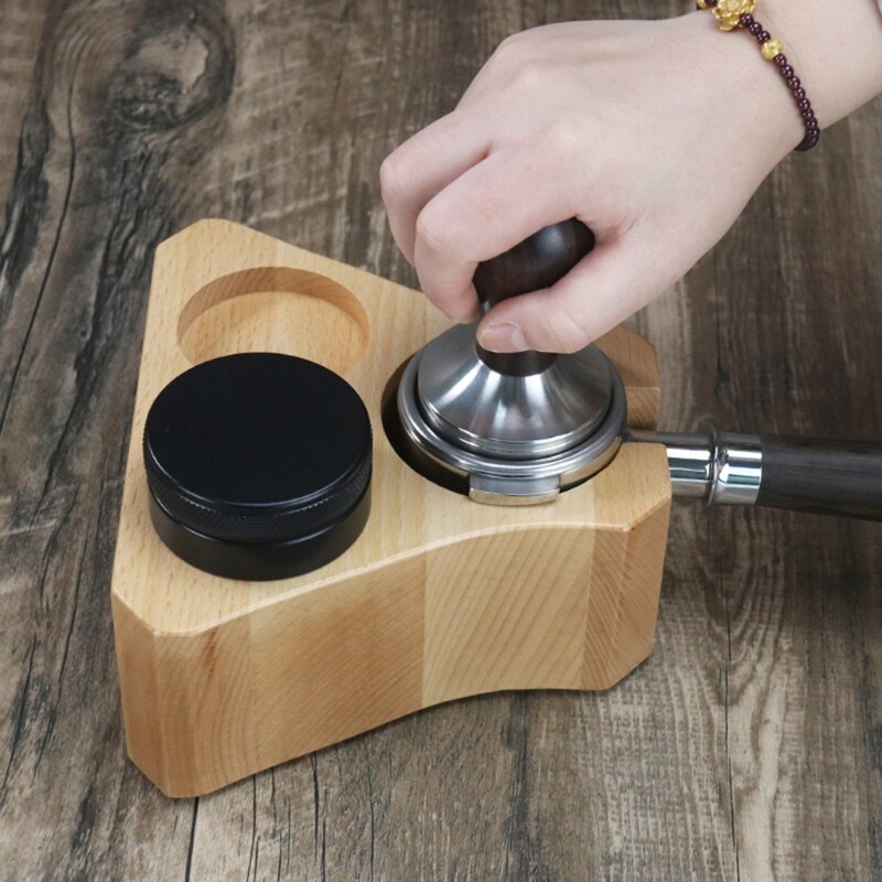 Wood Espresso Coffee Tamper Stand Holder Manual Co... – Grandado