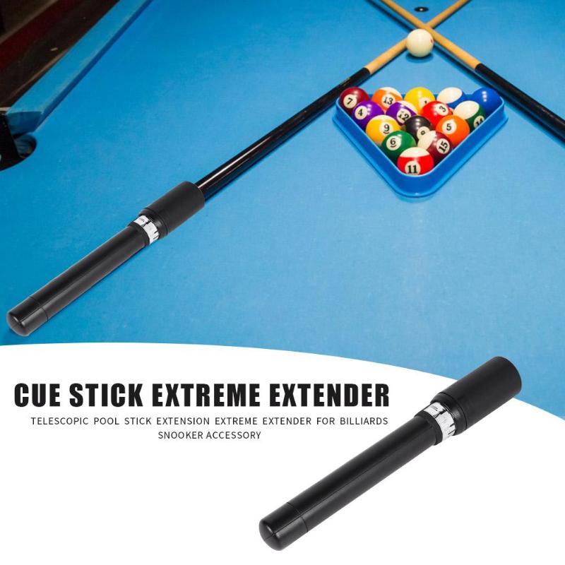 ABS Pool Cue Vara Telescópica Extensão Extreme Extensor para Alongamento de Bilhar Snooker Acessórios