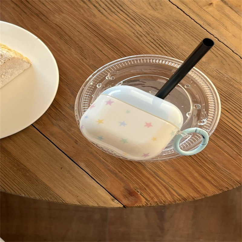 Bunte Sterne für iPhone Kopfhörerhülle Airpods 4 kabellos Bluetooth Kopfhörerhülle Airpod Profi 2 iPod Kopfhörerhülle Airpods 3 Hülle