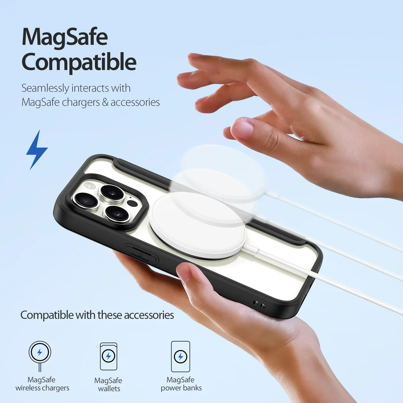 Leather Flip Transparent Phone Case for Iphone 15 14 13 5G Pro Max 15 14 Plus Magsafe Magnetic Charging with Card Holder Cover