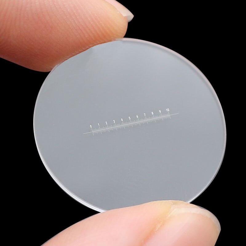 X = 10 mm Augen Mikrometer DIV 0,1mm Absehen Herrscher Horizontale Mess Okular Kalibrierung Durchmesser 20 mm 29 mm für Mikroskop