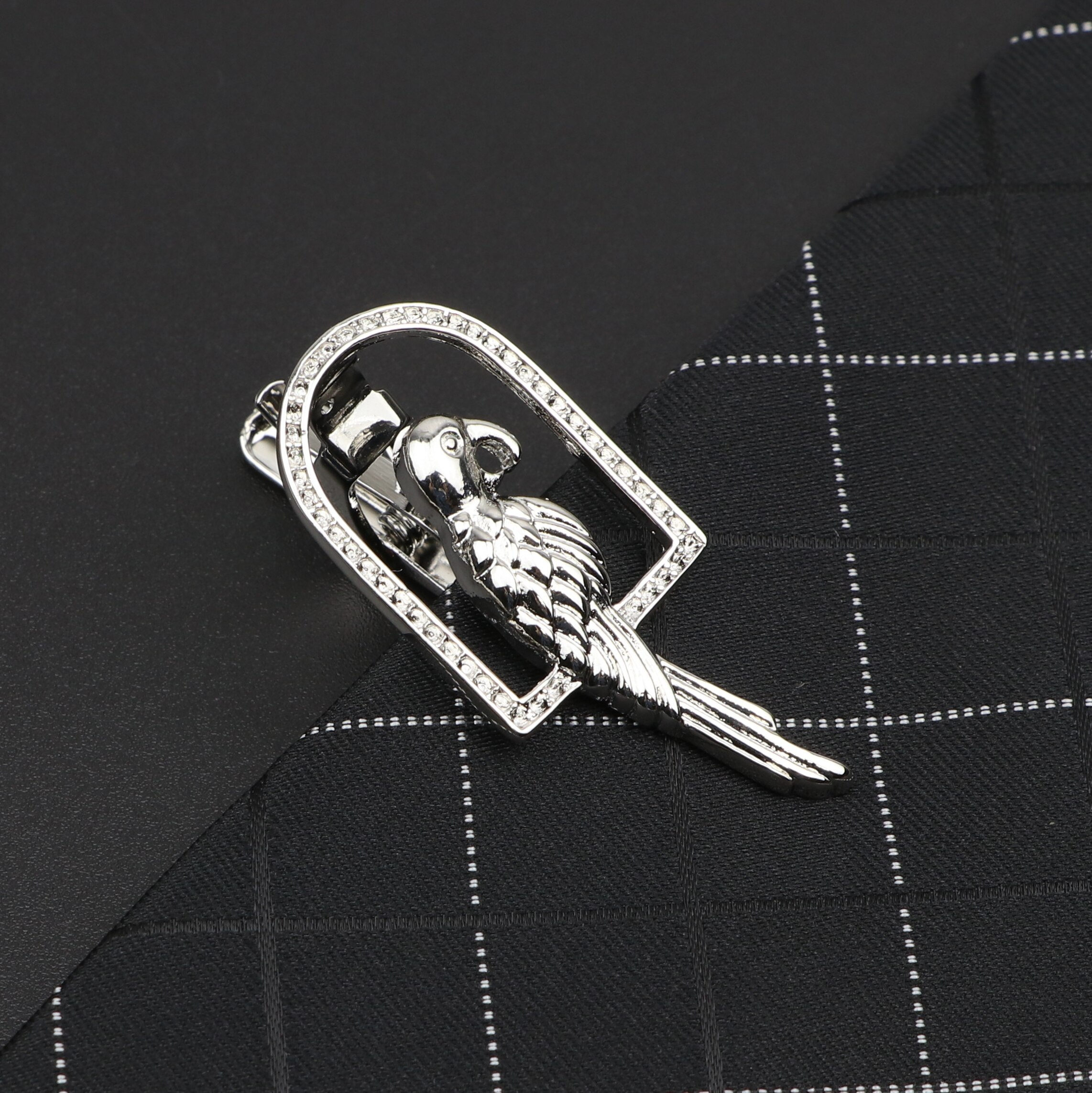 Men's Metal Tie Clip Luxury Airplane Beard Sword Dinosaur Pen Guitar Shape Wedding Party Bar Tie Accessories: Black Zinc Plated