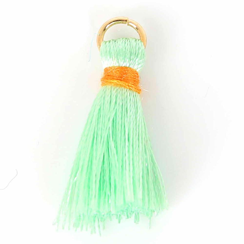 20mm 100 /zak zijden mini kwastjes bedels sieraden maken bevindingen materialen bevindingen & componenten materiaal 18 kleuren: Lt.groen