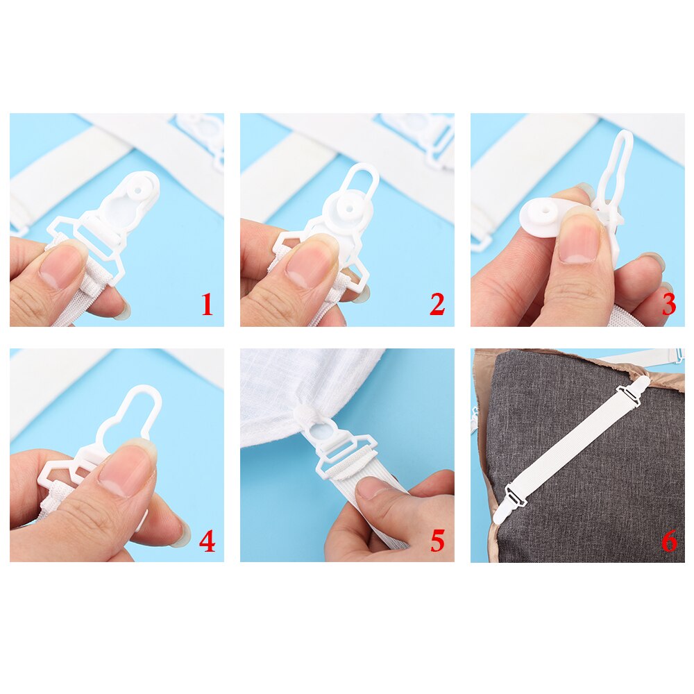 4 STUKS Lakens Gesp Elastische Riem Matras Clip Deken Grijpers Fastener Wasknijpers Beddengoed Houder Home Living Accessoires