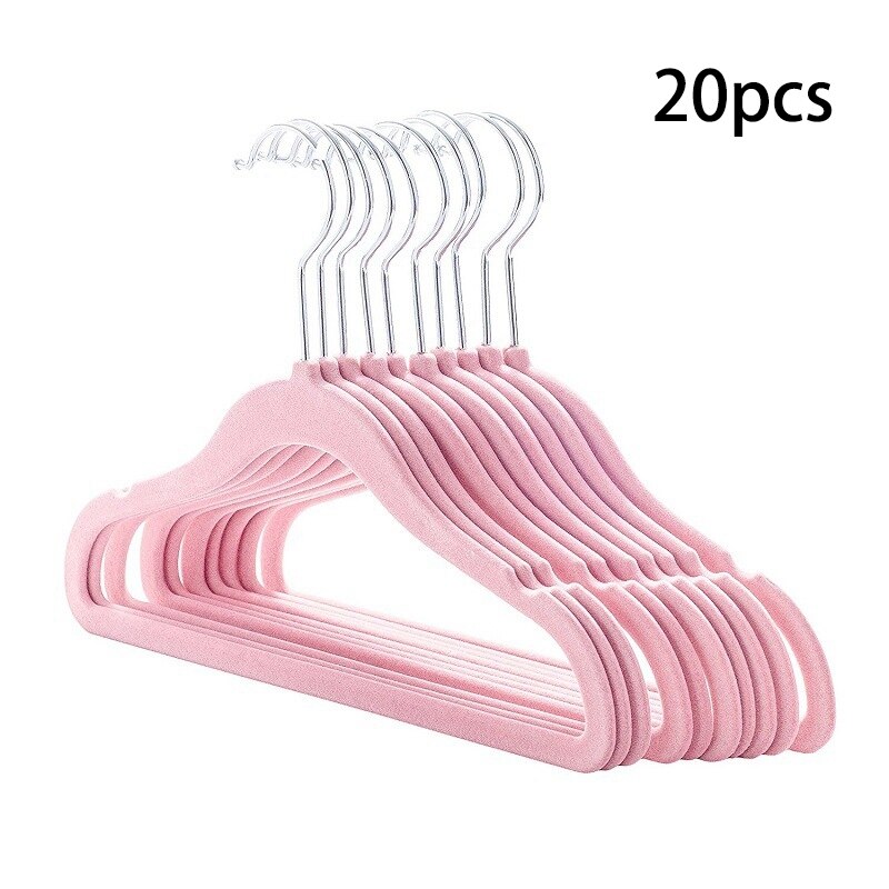 20 Pack Baby Velvet Hangers Non Slip Clothes Hangers,Ultra Thin Space Saving Kids Hangers (Pink): Default Title