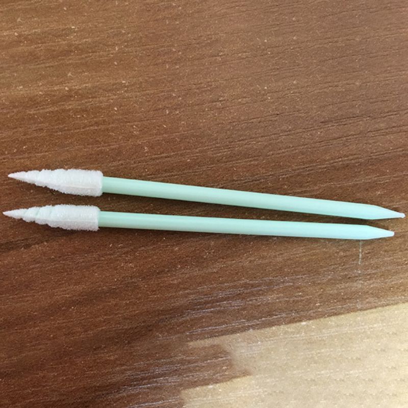 100Pcs/Pack Spiral Pointed Tipped Foam Cleaning Swab Lint Free Sponge Sticks Cleaning Swab