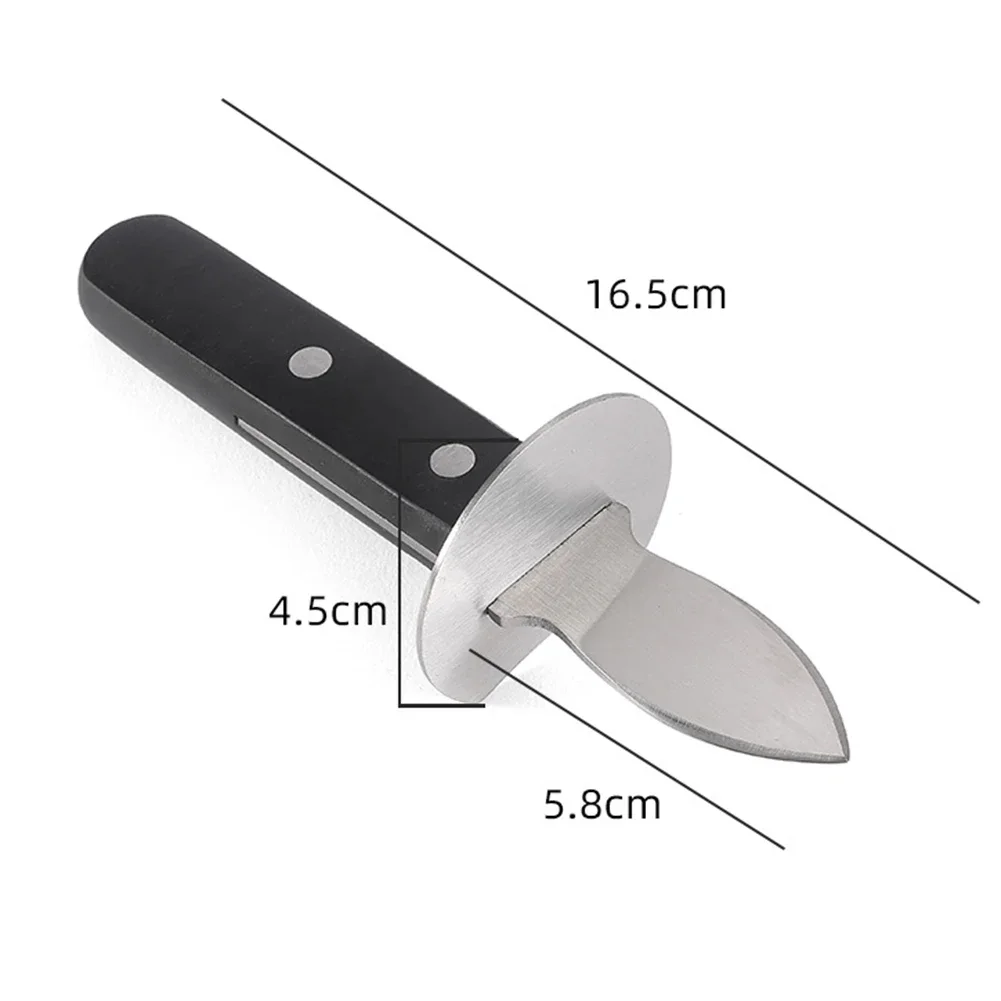 Oester Shucking Tools Roestvrijstalen Sint-Jakobsschelp Shucking Cutter Hout Zeevruchten Opener Tool voor Thuis Keuken Barbecue Camping