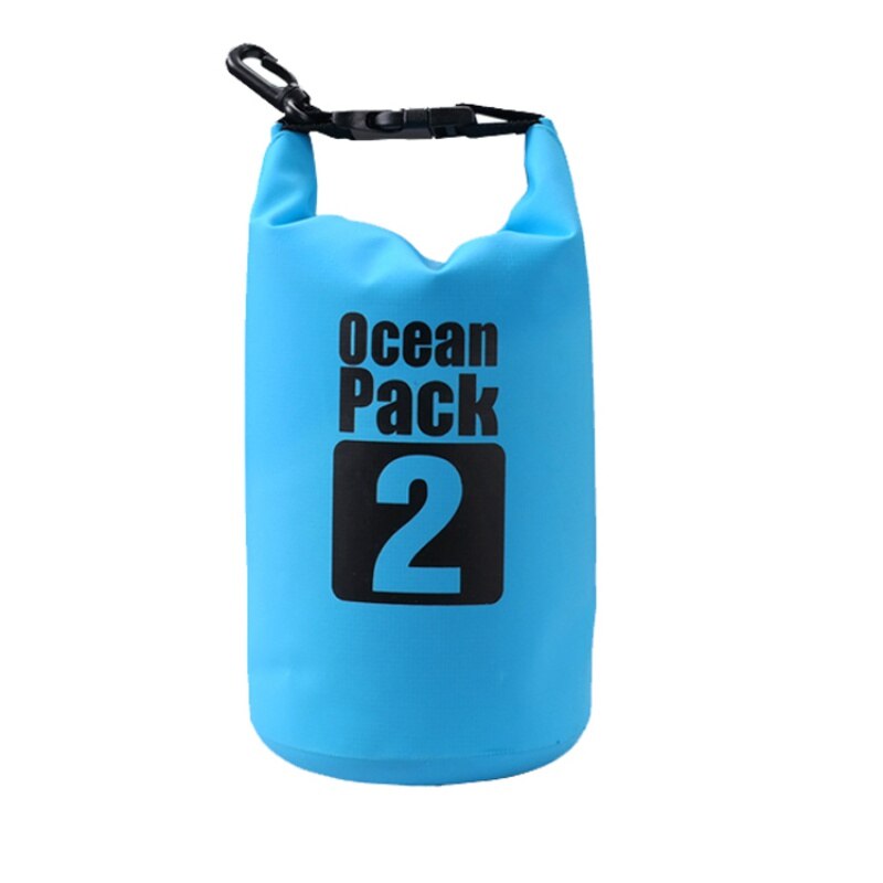 2L/3L/5L PVC Outdoor Dry Waterproof Bag Dry Bag Sack Water Resistant Floating Dry Gear Bags For Boating Fishing Rafting Swimming: blue 2L