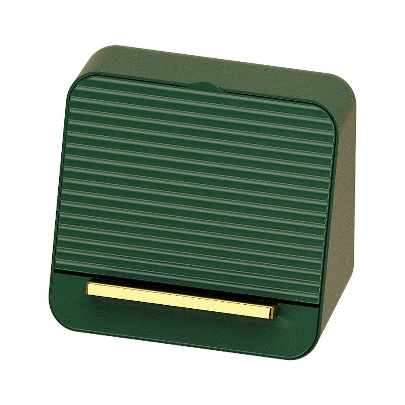 Lipstick Storage Box Dustproof Cosmetic Organizer Box Make Up Rack Holder Mascara Lip glaze Desktop Organizer: green