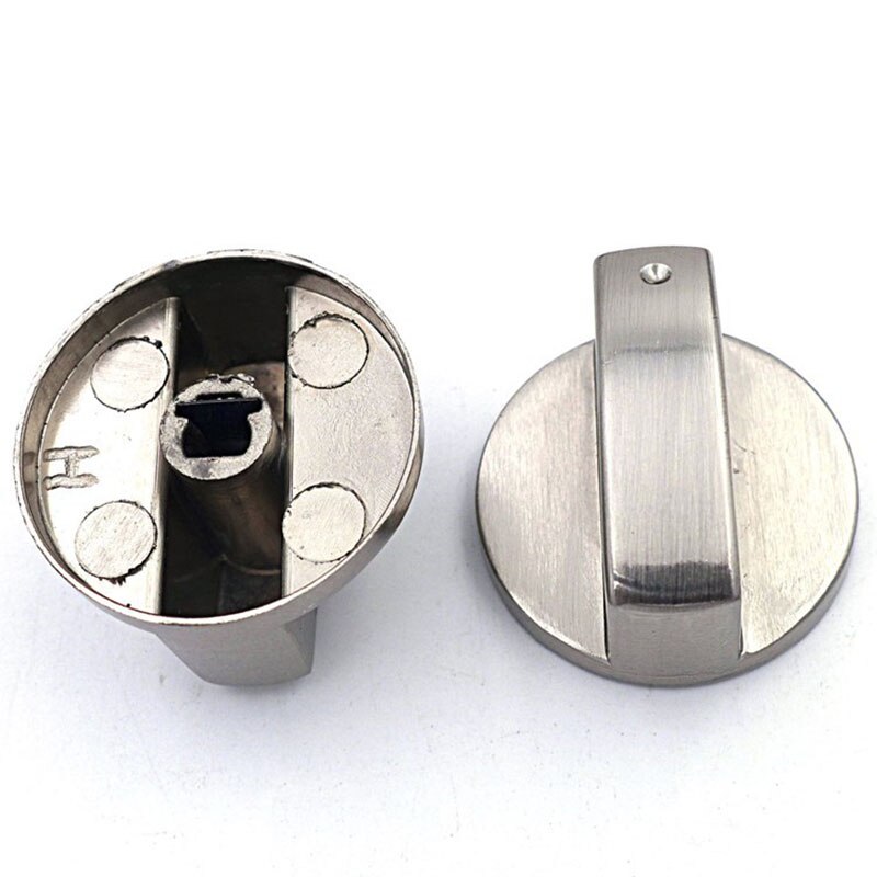 1/2/4PCS Metal Silver Gas Stove Cooker Knobs Adaptors Oven Switch Cooking Surface Control Locks Cookware Parts