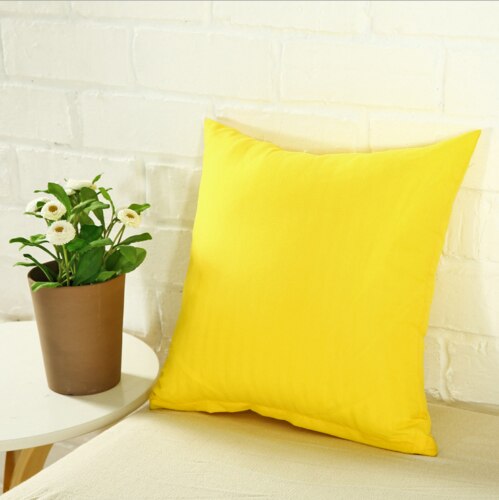 Solid Color Cushion Cover Cushion Case Throw Pillow Case Sofa Bed Office Spandex Supersoft Back Cushion Cover 40 x 40 cm
