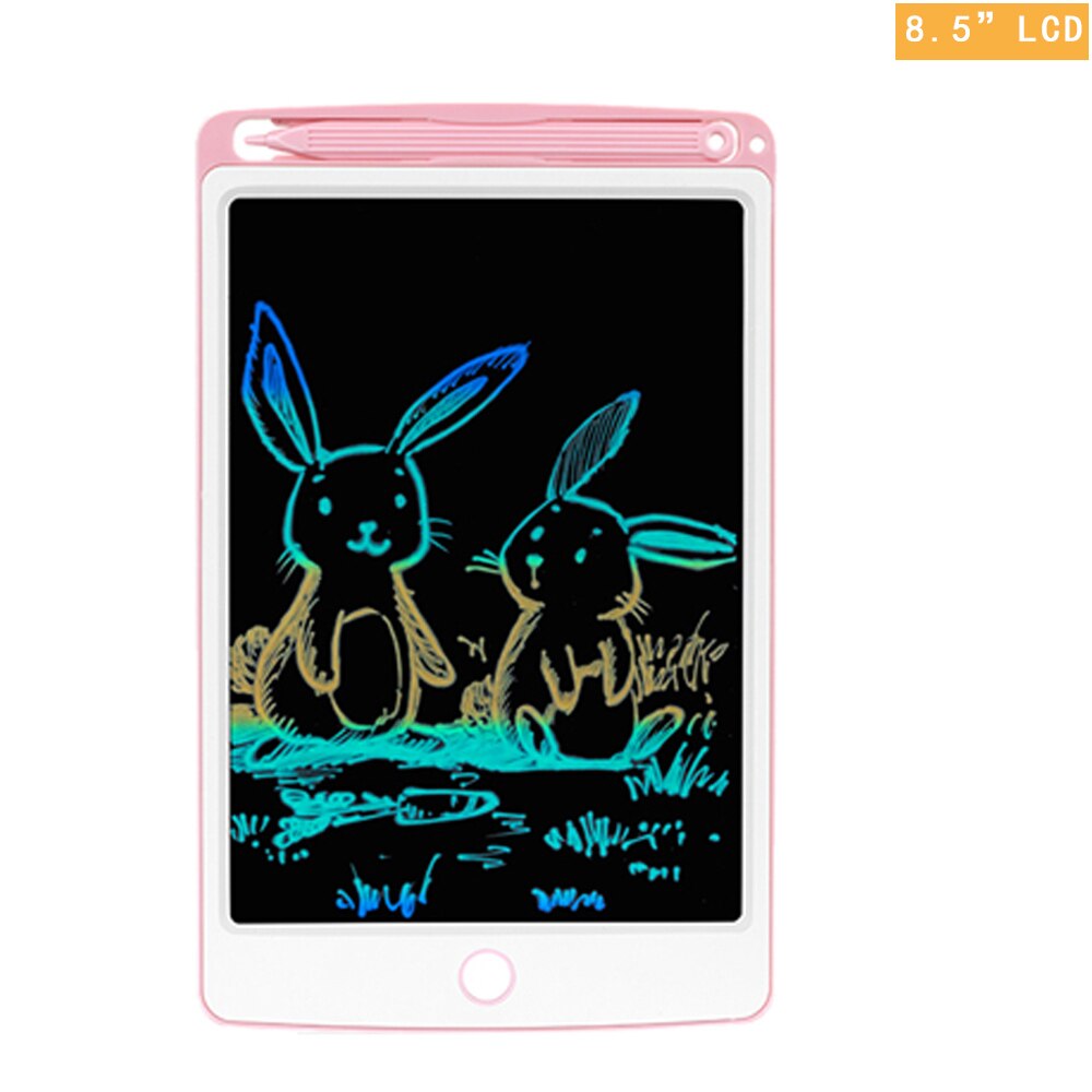 10 Inch LCD Writing Tablet Kids Drawing Learning and Games Color Electronic Graphic Board for Child: 8.5 inch Pink